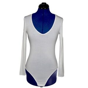 White Scoop Bodysuit From Boohoo